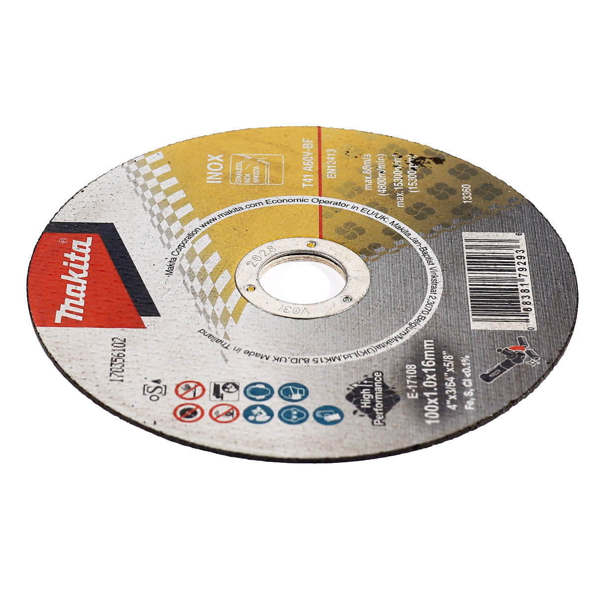 แผ่นตัด 4"X1 มม. A60V -LONG LIFE MAKITA รุ่น E-17108 รูปที่ 4