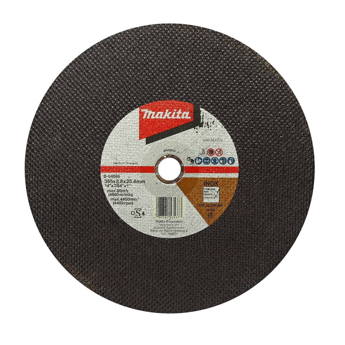 แผ่นตัดสแตนเลส 14" 2.8 มม. MAKITA รุ่น B-64565 ราคา ฿147.4