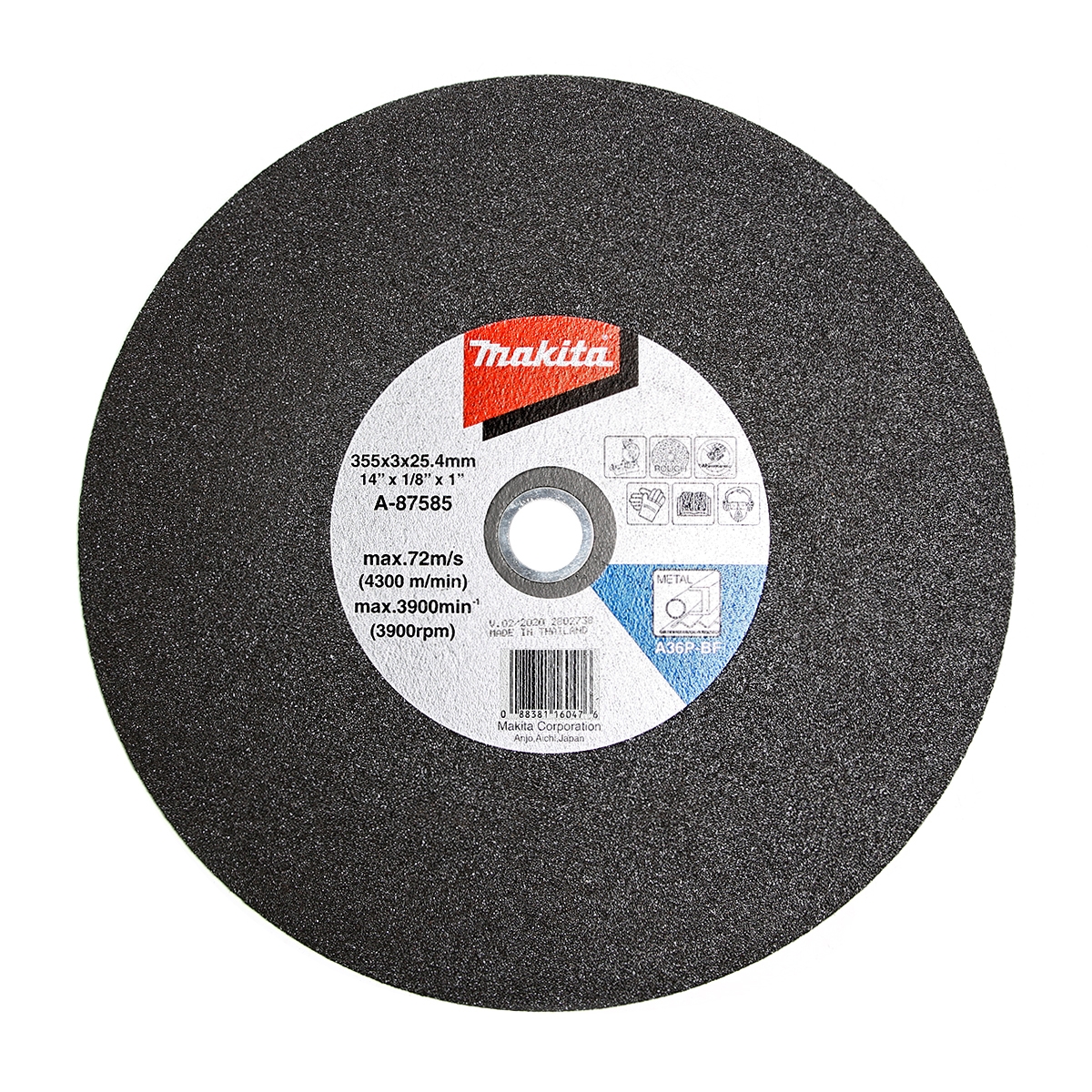 มากีต้า ผิวหยาบ A-87585 (NEW)แผ่นตัด 14" MAKITA รุ่น MP003350 ราคา ฿105.06