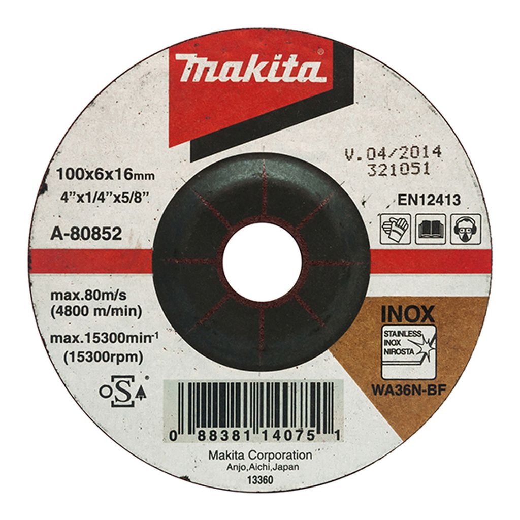 แผ่นเจียร 4X6 ม.หนาWA36 แดง MAKITA รุ่น A-80852 ราคา ฿31.9