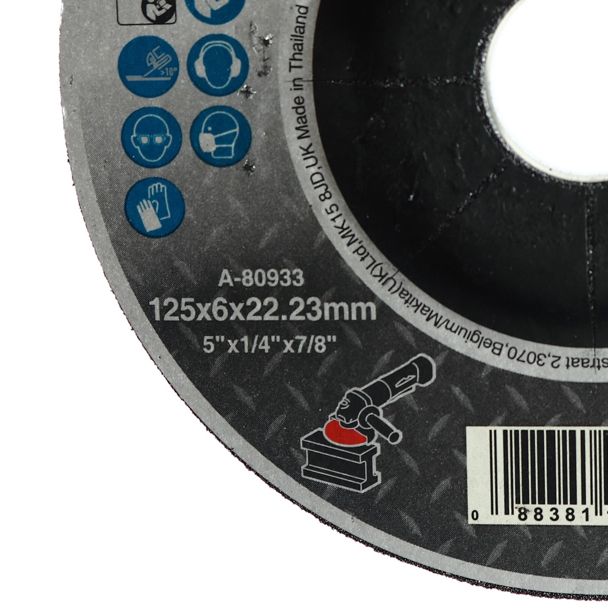 แผ่นเจียร 5X6 มม. หนาA36 ดำ MAKITA รุ่น A-80933 รูปที่ 2