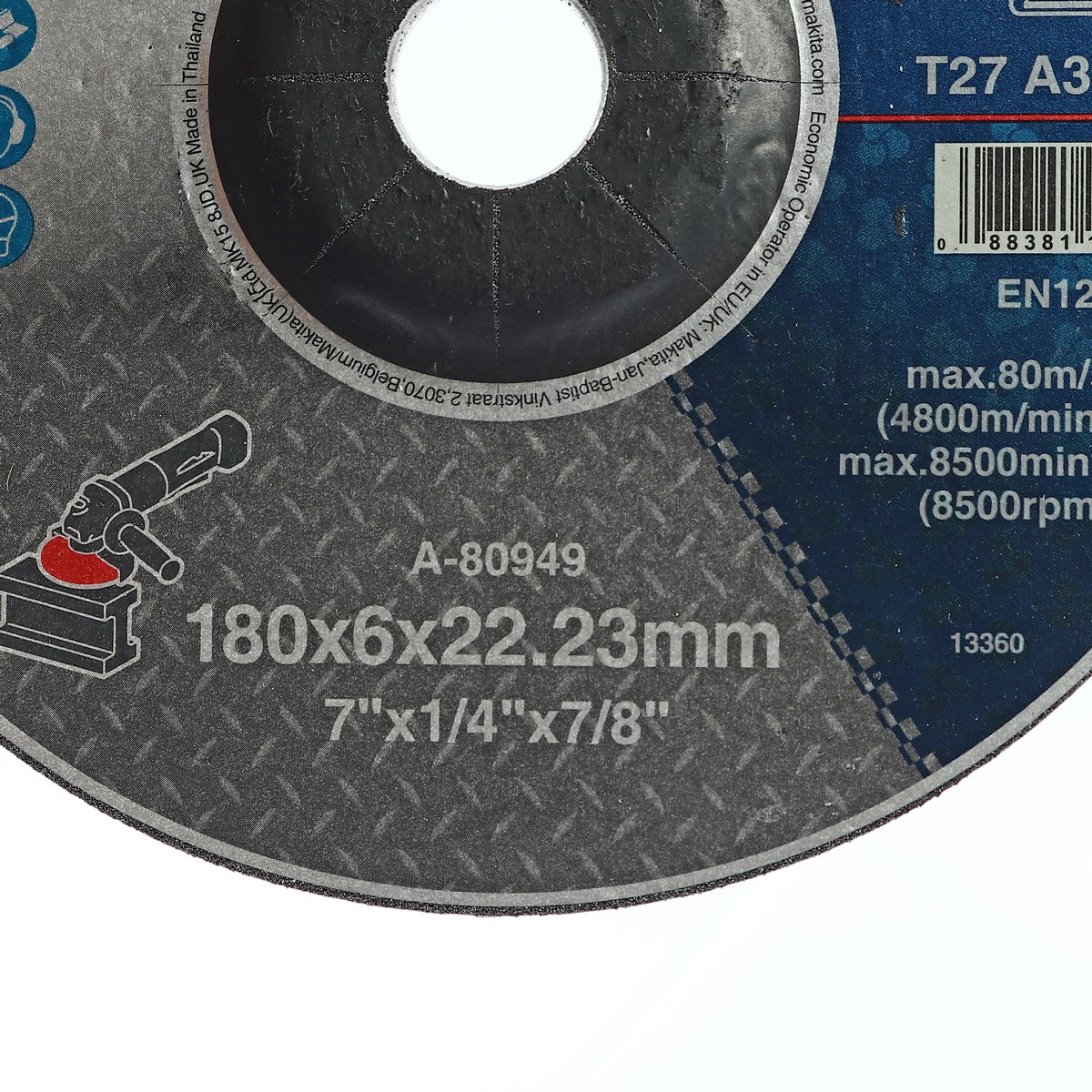 แผ่นเจียร 7X6 มม. หนาA36 ดำ MAKITA รุ่น A-80949 รูปที่ 2