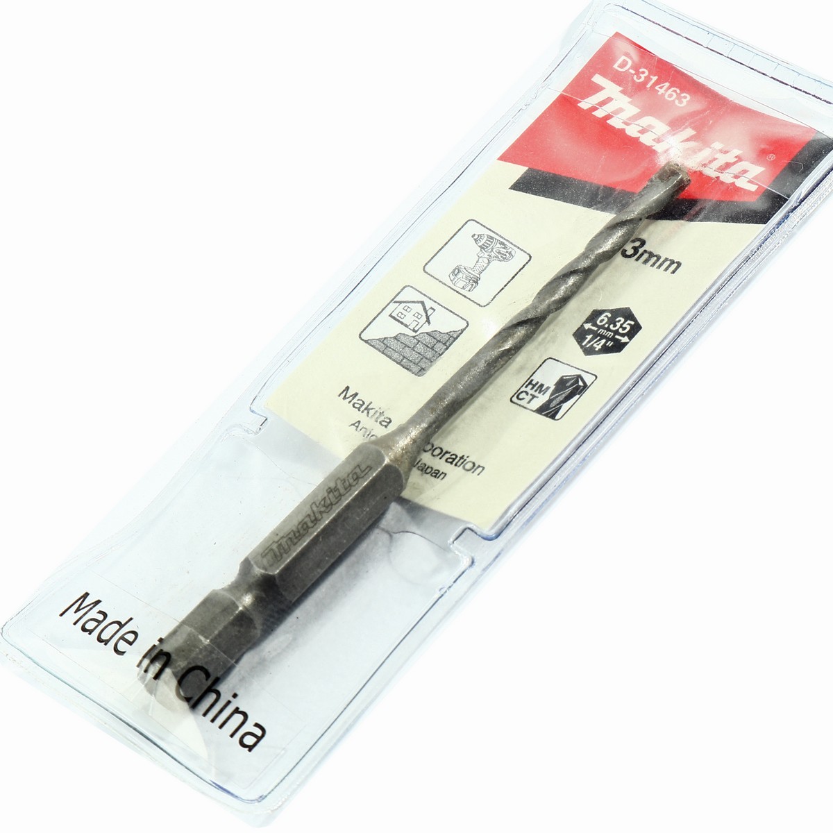 ดอกเจาะปูนก้านหกเหลี่ยม 3 X 80 D-31463 MAKITA รุ่น 003470A รูปที่ 2