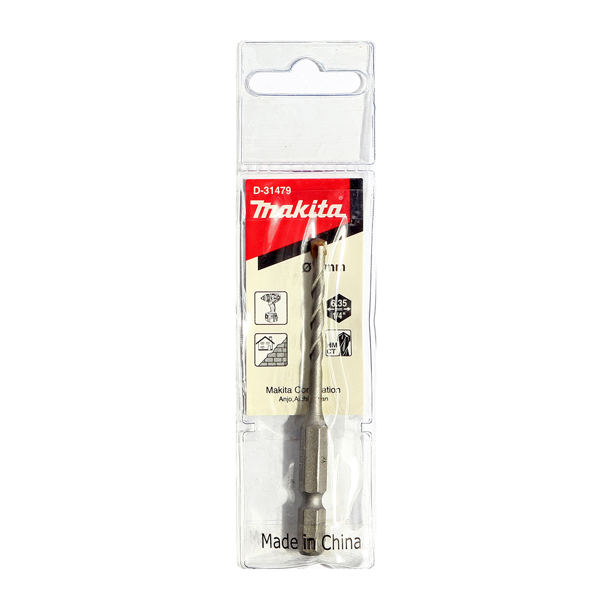 ดอกเจาะปูนก้านหกเหลี่ยม 4 X 80 D-31479 MAKITA รุ่น 003470B ราคา ฿76.22