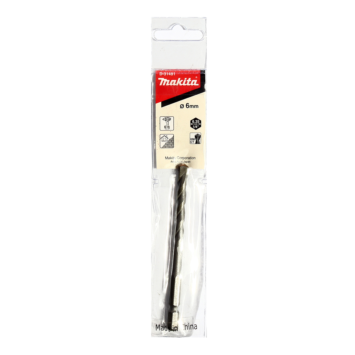 ดอกเจาะปูนก้านหกเหลี่ยม 6 X 100 D-31491 MAKITA รุ่น 003470D ราคา ฿89.61