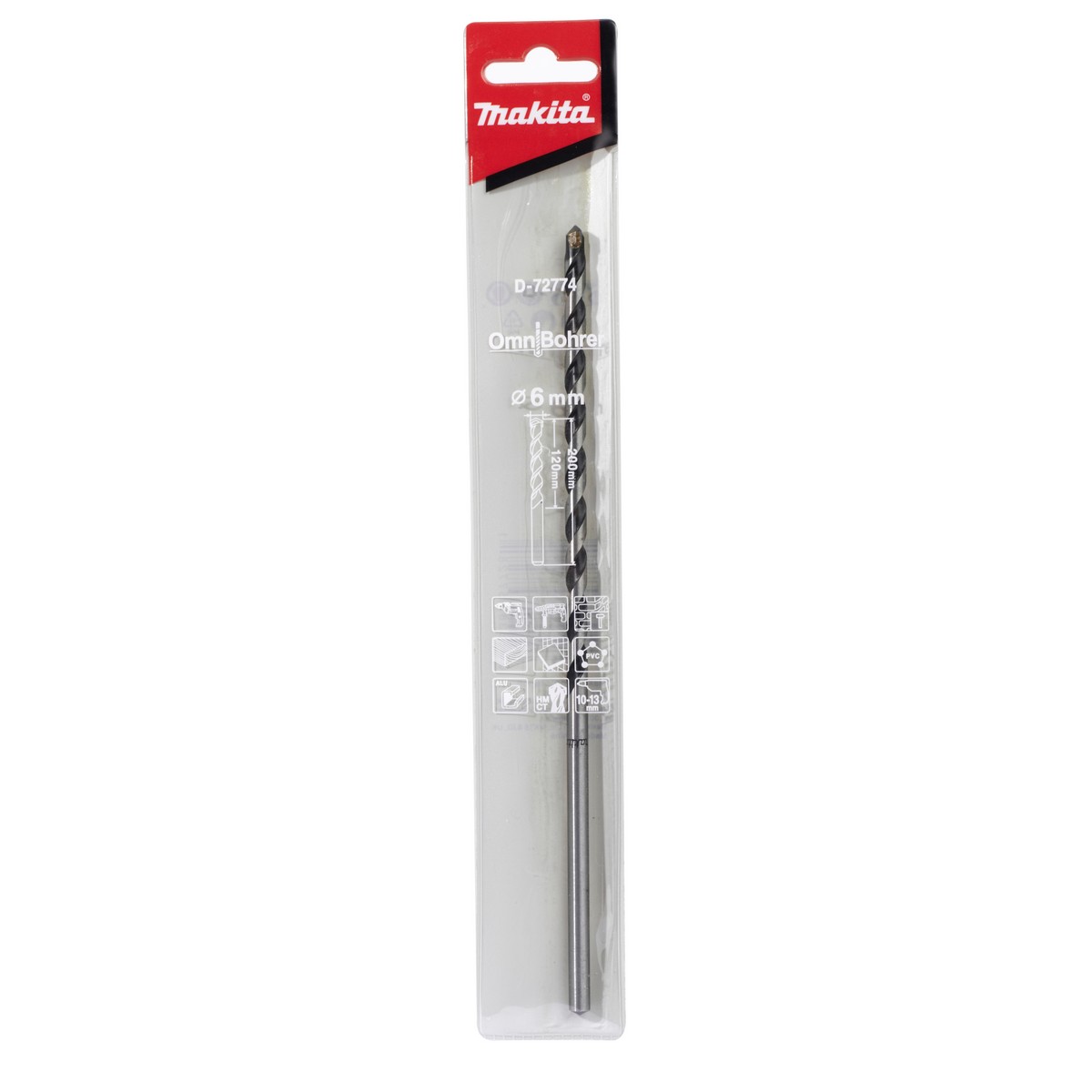 ดอกเจาะ OMNI 6MM X 200MM D-72774 MAKITA รุ่น 003485A1 ราคา ฿55.62