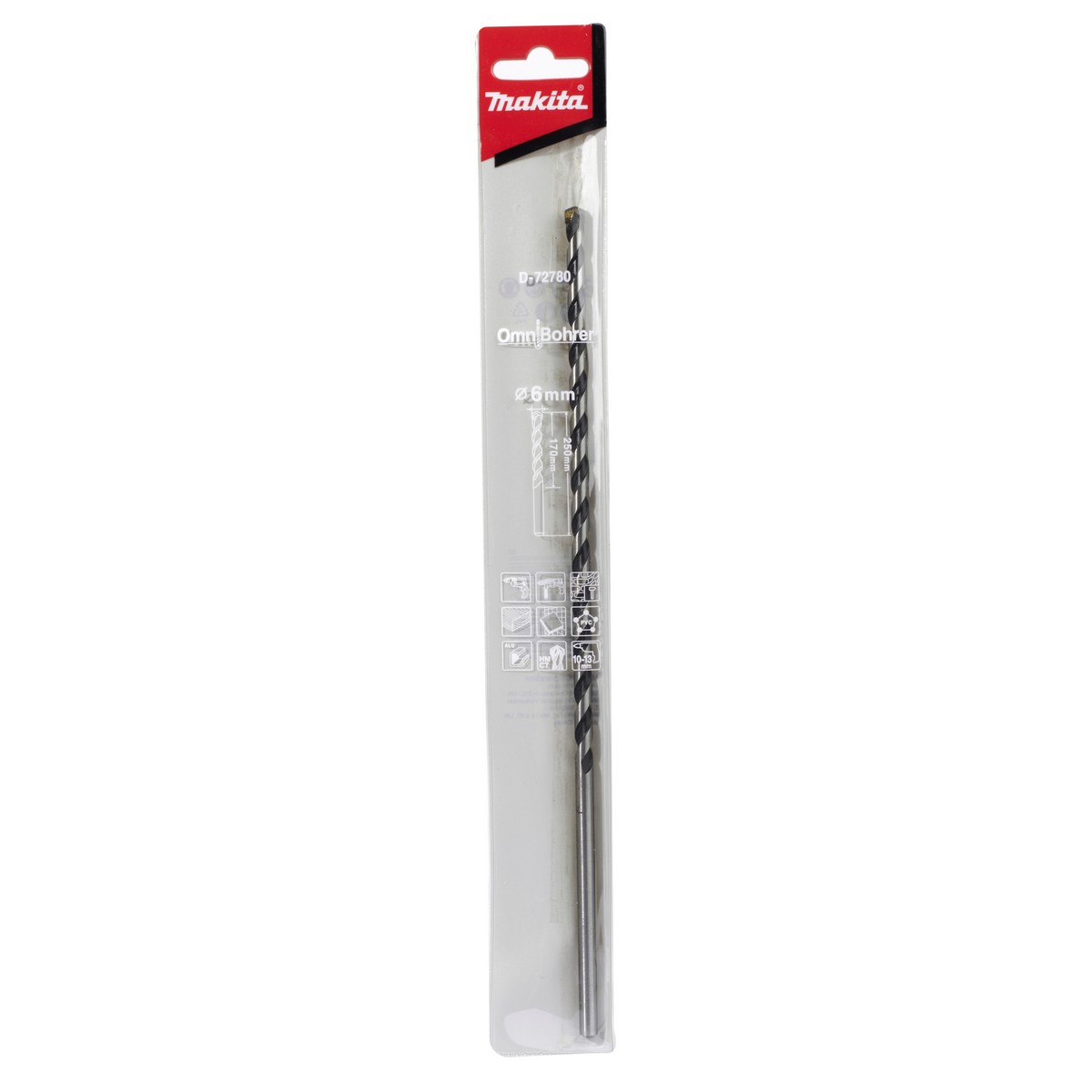 ดอกเจาะ OMNI 6MM X 250MM D-72780 MAKITA รุ่น 003485A2 ราคา ฿65.92