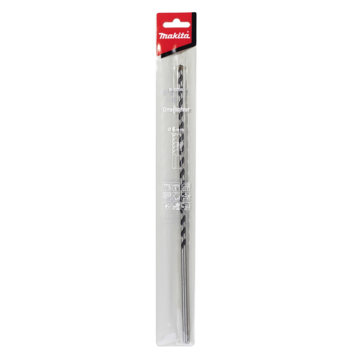 ดอกเจาะ OMNI 6MM X 300MM D-72796 MAKITA รุ่น 003485A3 ราคา ฿76.22