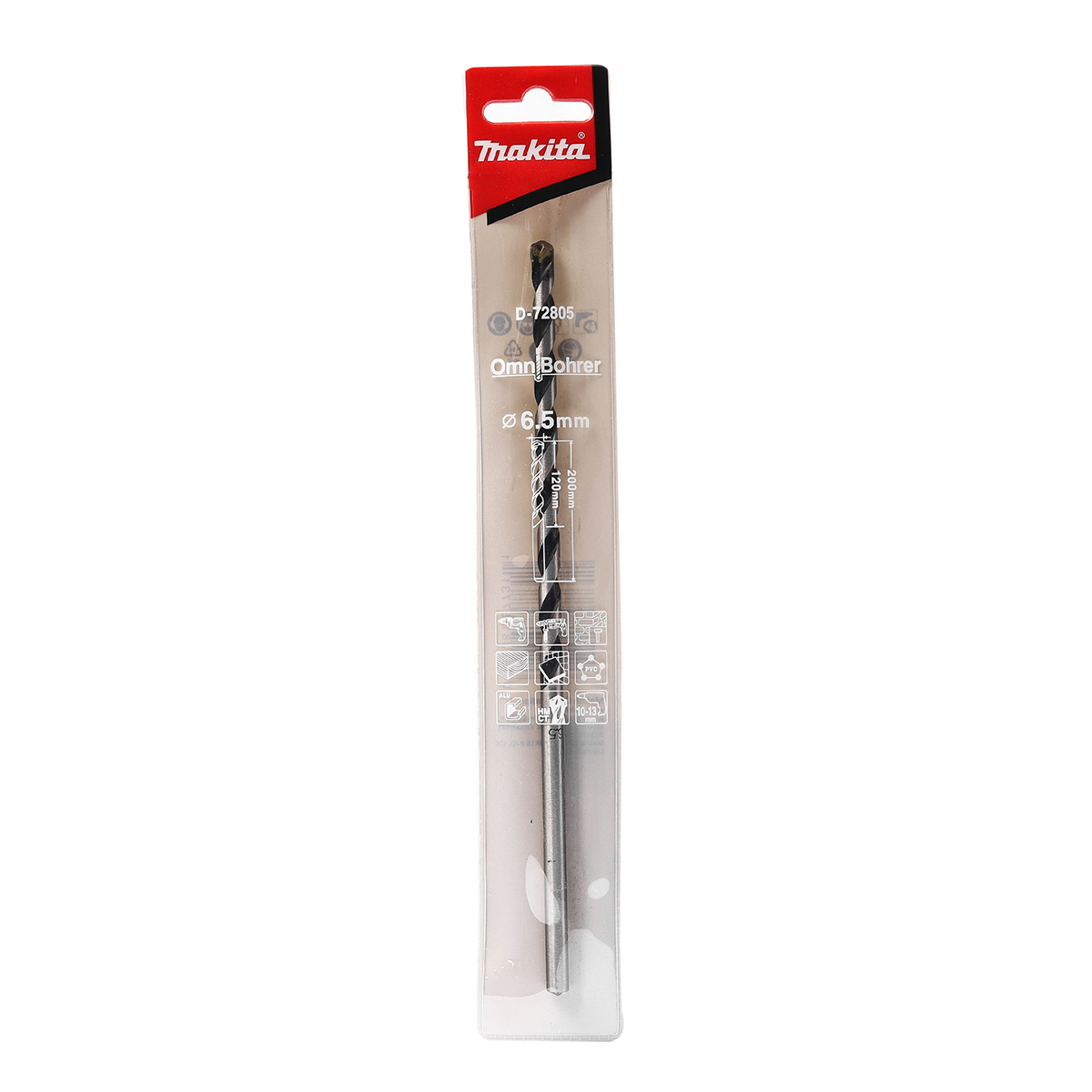 ดอกเจาะ OMNI 6.5MM X 200MM (D-72805) MAKITA รุ่น 003486B ราคา ฿61.8
