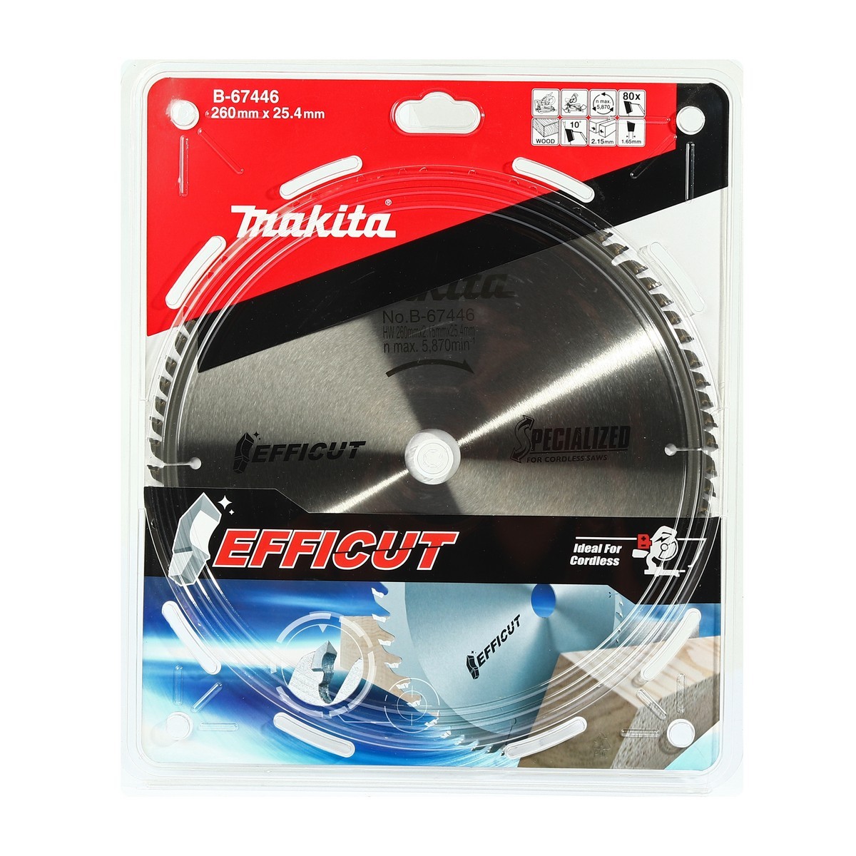 MAKITA EFFICUT WOOD260MM X 25.4MM X 80T photo 4