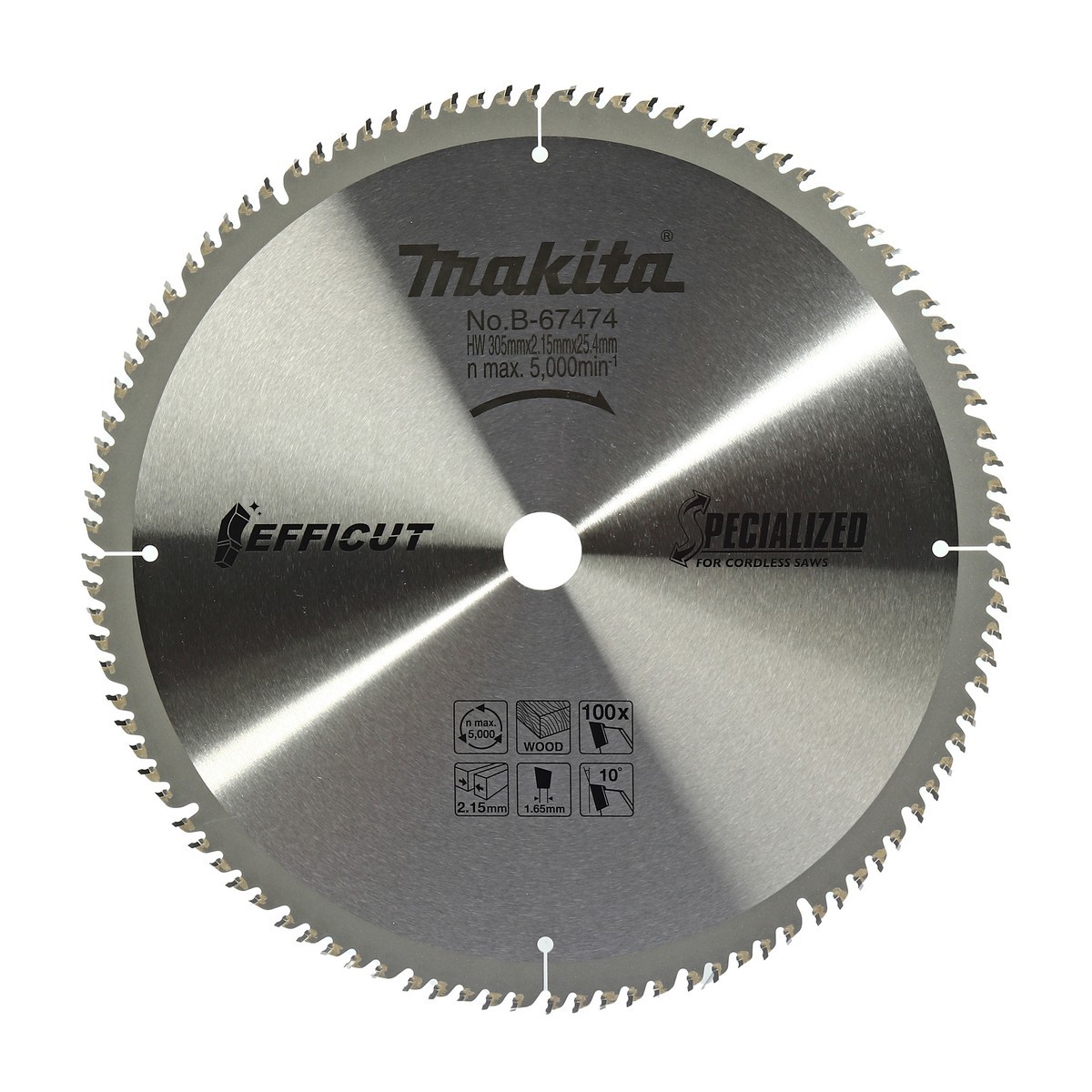 MAKITA EFFICUT WOOD305MM X 25.4MM X 100T photo 2