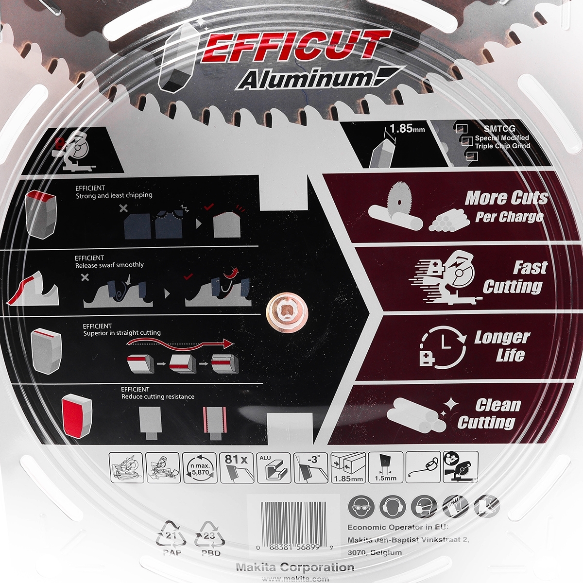 MAKITA T.C.T. SAW BLADE EFFICUT ALUMINIUM photo 5
