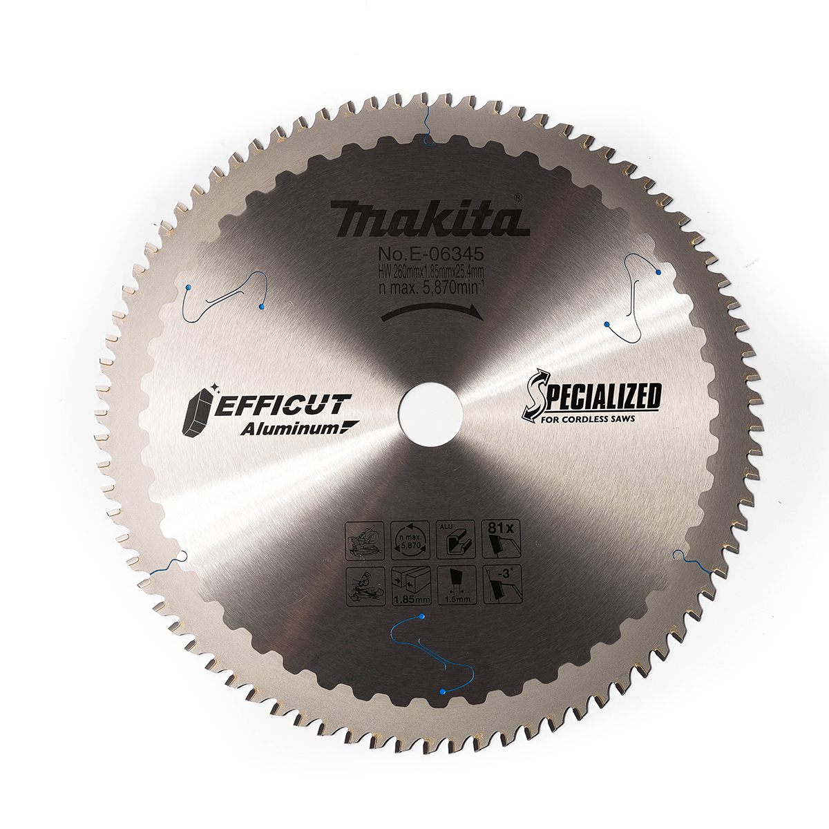 MAKITA T.C.T. SAW BLADE EFFICUT ALUMINIUM photo 2