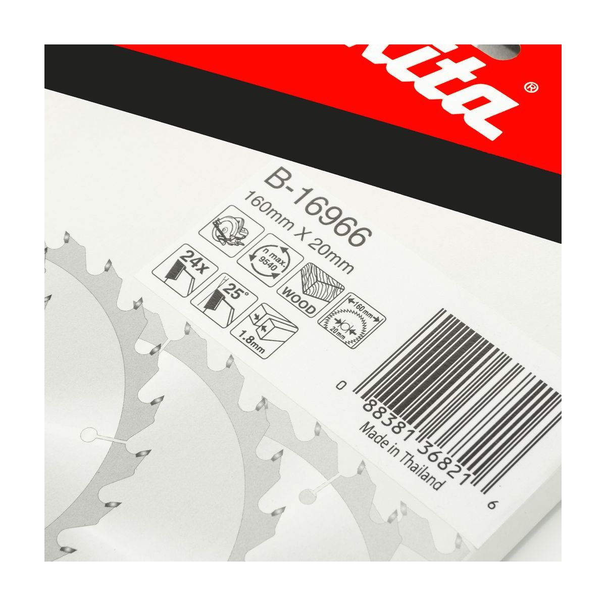 MAKITA T.C.T. SAW BLADE 160X24TX20 photo 5