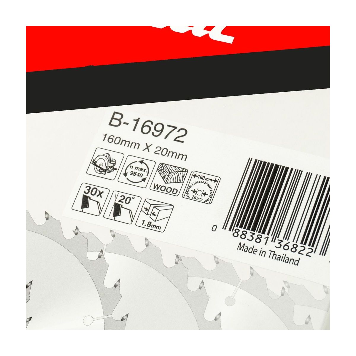 MAKITA T.C.T. SAW BLADE 160X30TX20 photo 5
