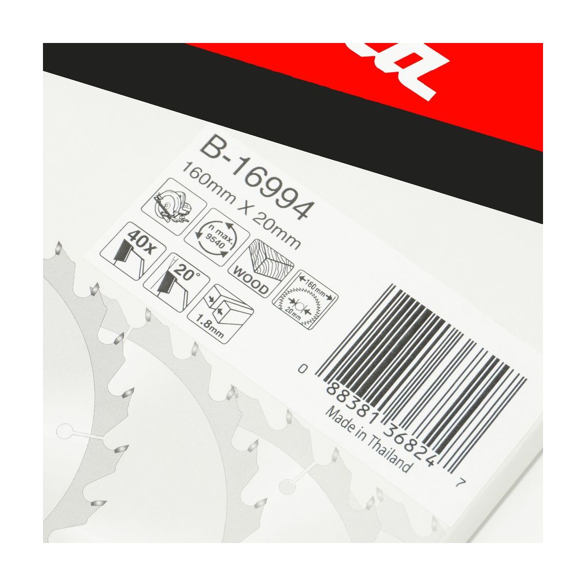MAKITA T.C.T. SAW BLADE 160X40TX20 photo 5