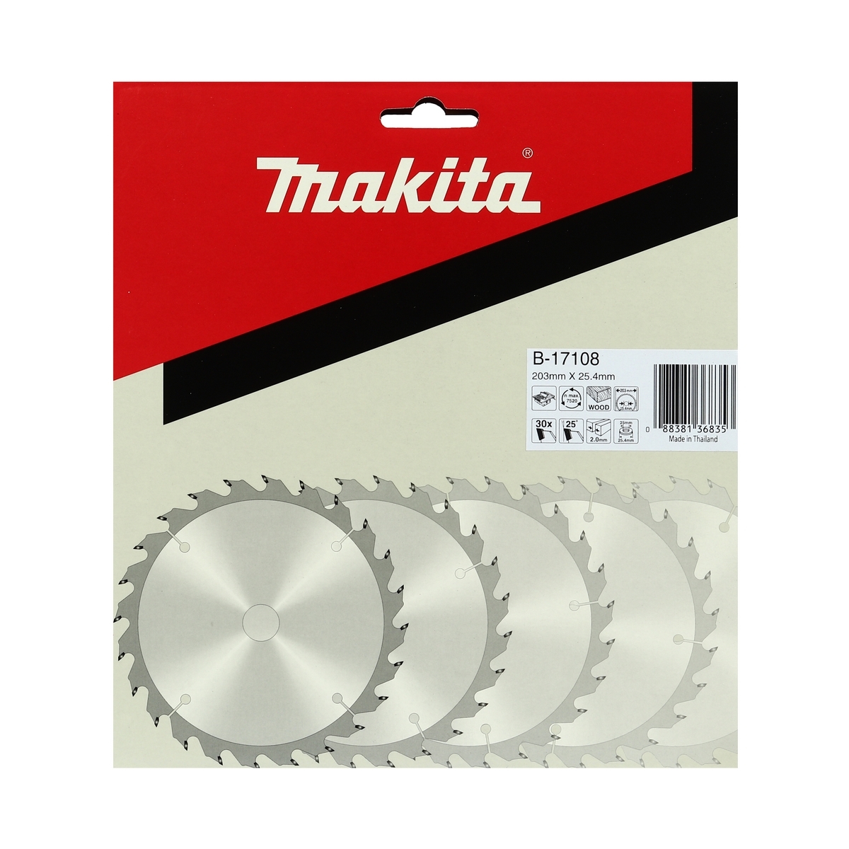 MAKITA T.C.T. SAW BLADE 203X30TX25.4 photo 5