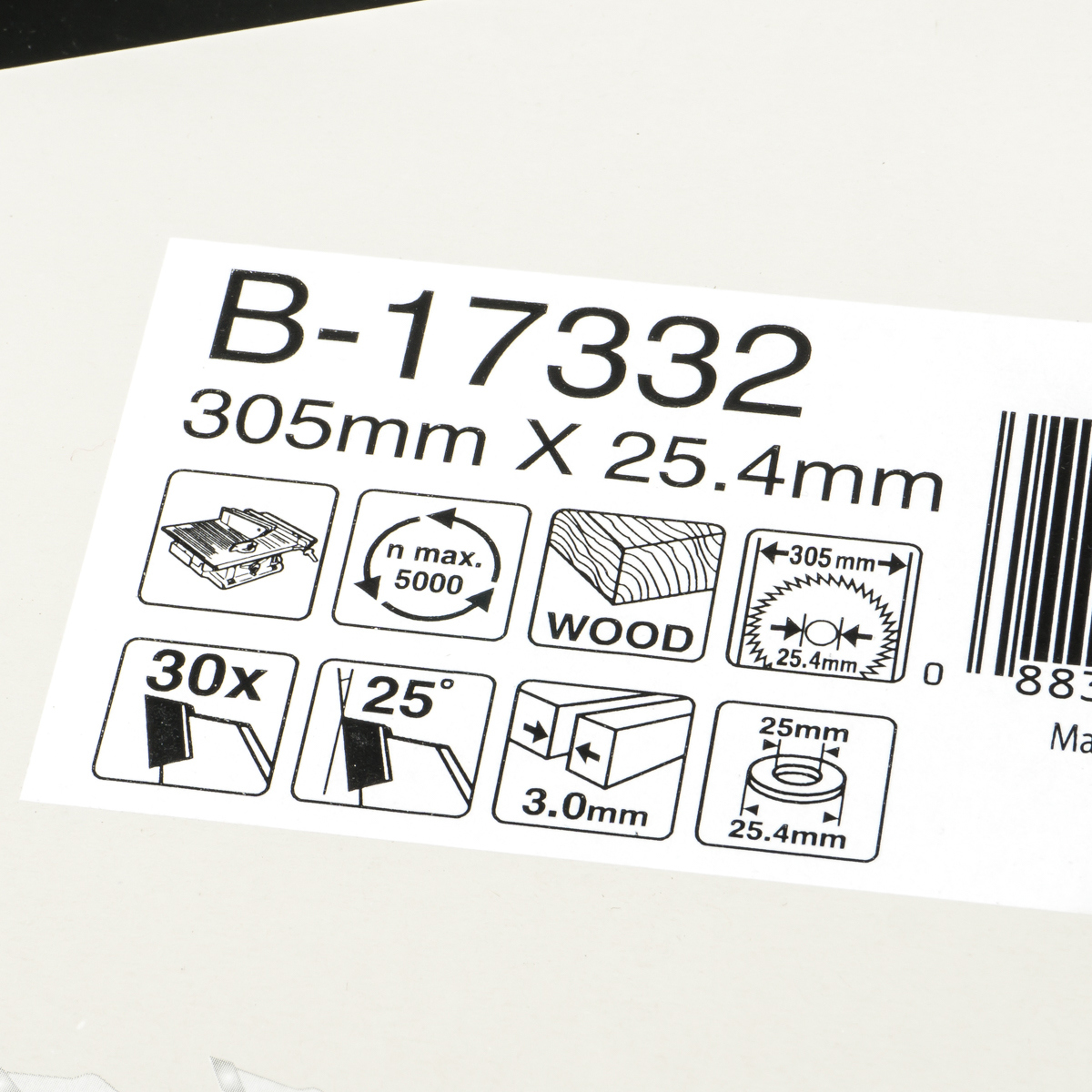 MAKITA T.C.T. SAW BLADE 305X30TX25.4 photo 3