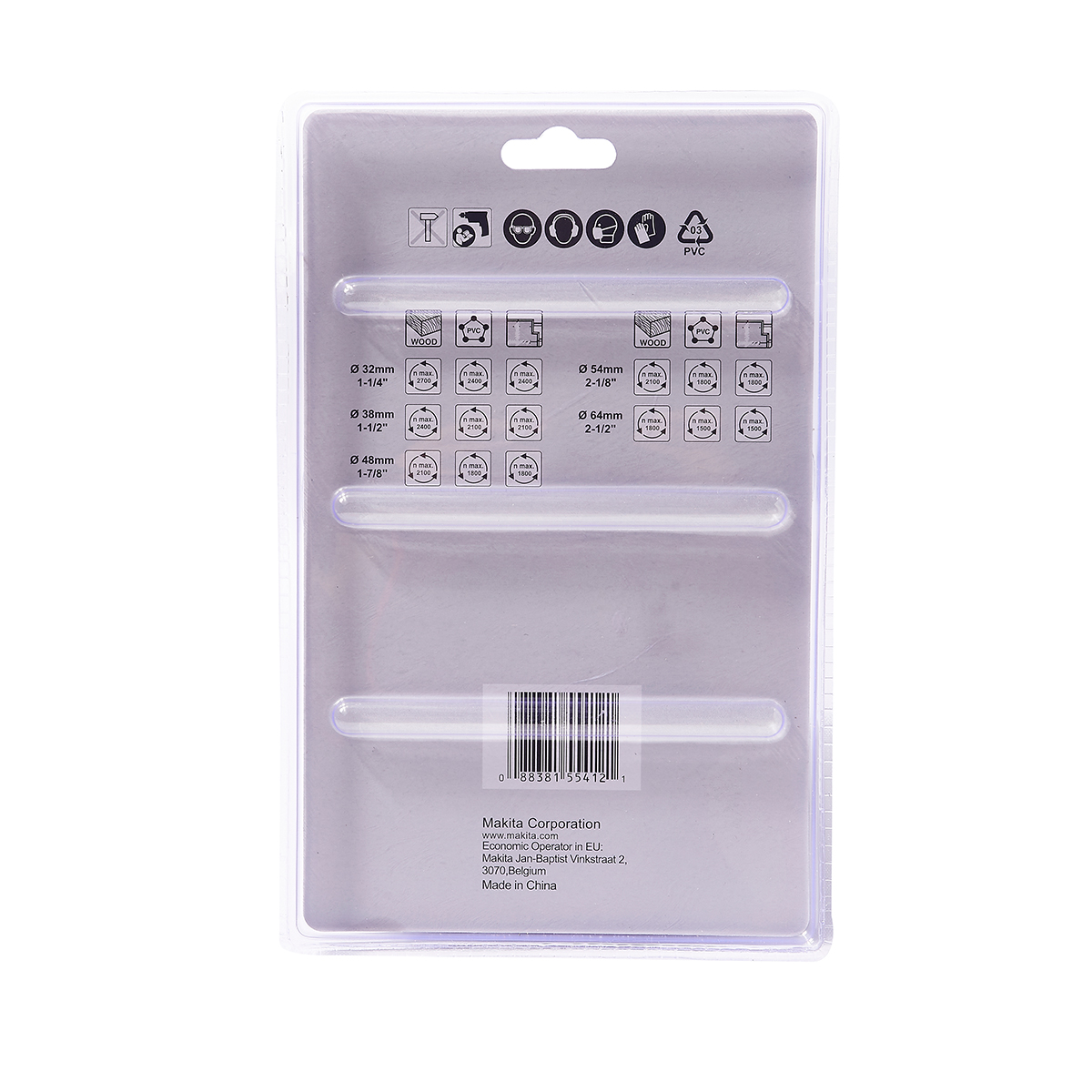 ชุด HOLE SAW ไม้ 32,38,48,54,64MM D-70203 MAKITA รุ่น 006000 รูปที่ 3