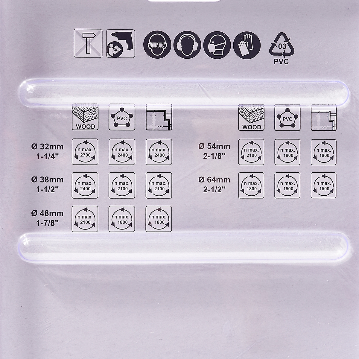 ชุด HOLE SAW ไม้ 32,38,48,54,64MM D-70203 MAKITA รุ่น 006000 รูปที่ 4