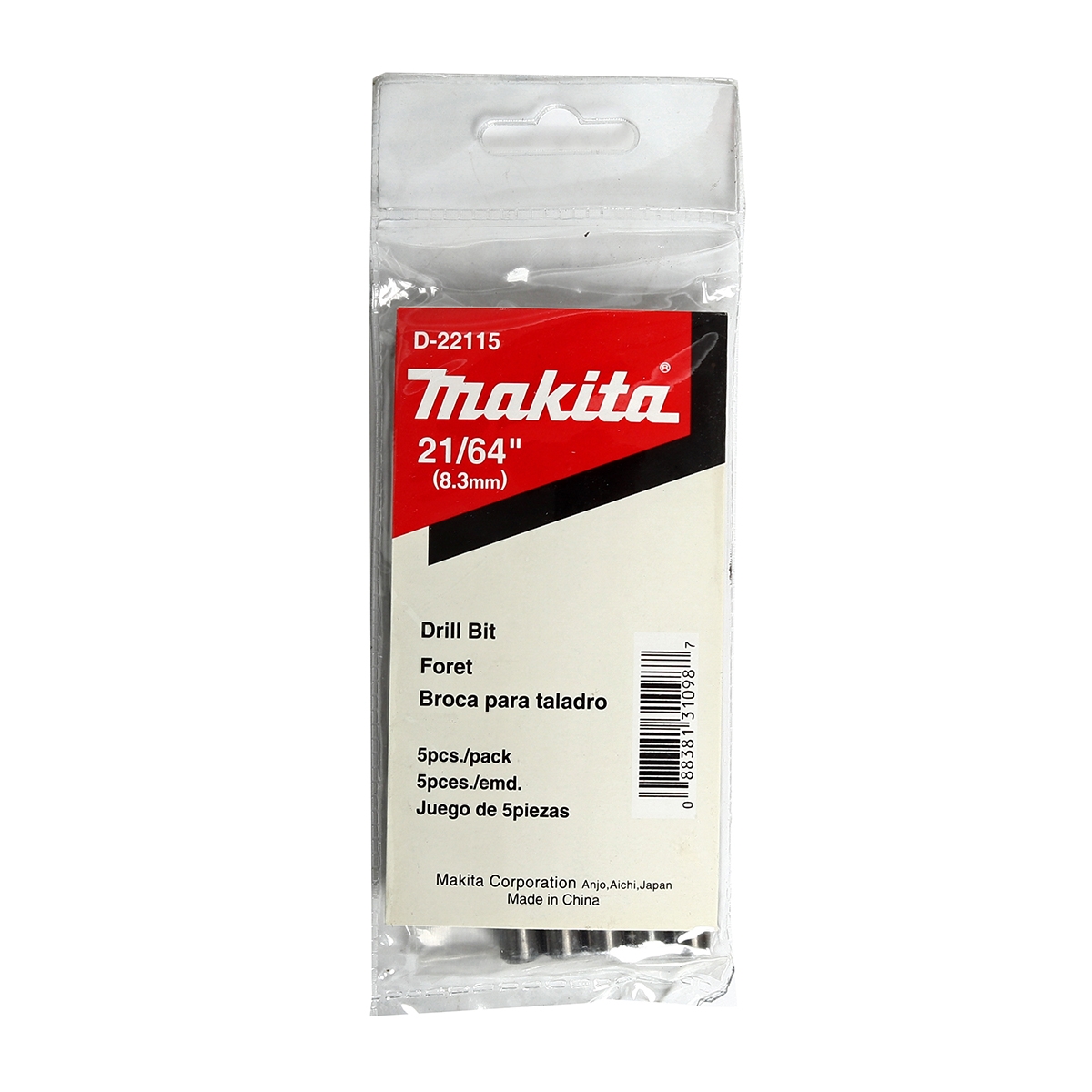 ดอกเจาะเหล็ก 21/64" (D-22115) MAKITA รุ่น 007510 ราคา ฿447.02