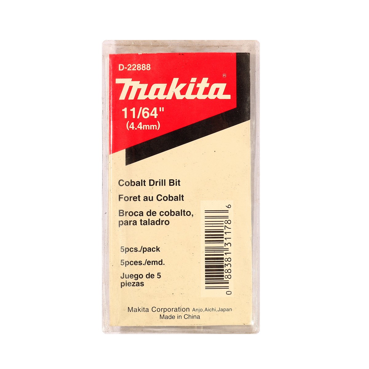 ดอกโคบอล์ท 11/64" (D-22888) MAKITA รุ่น 007800 ราคา ฿262.65