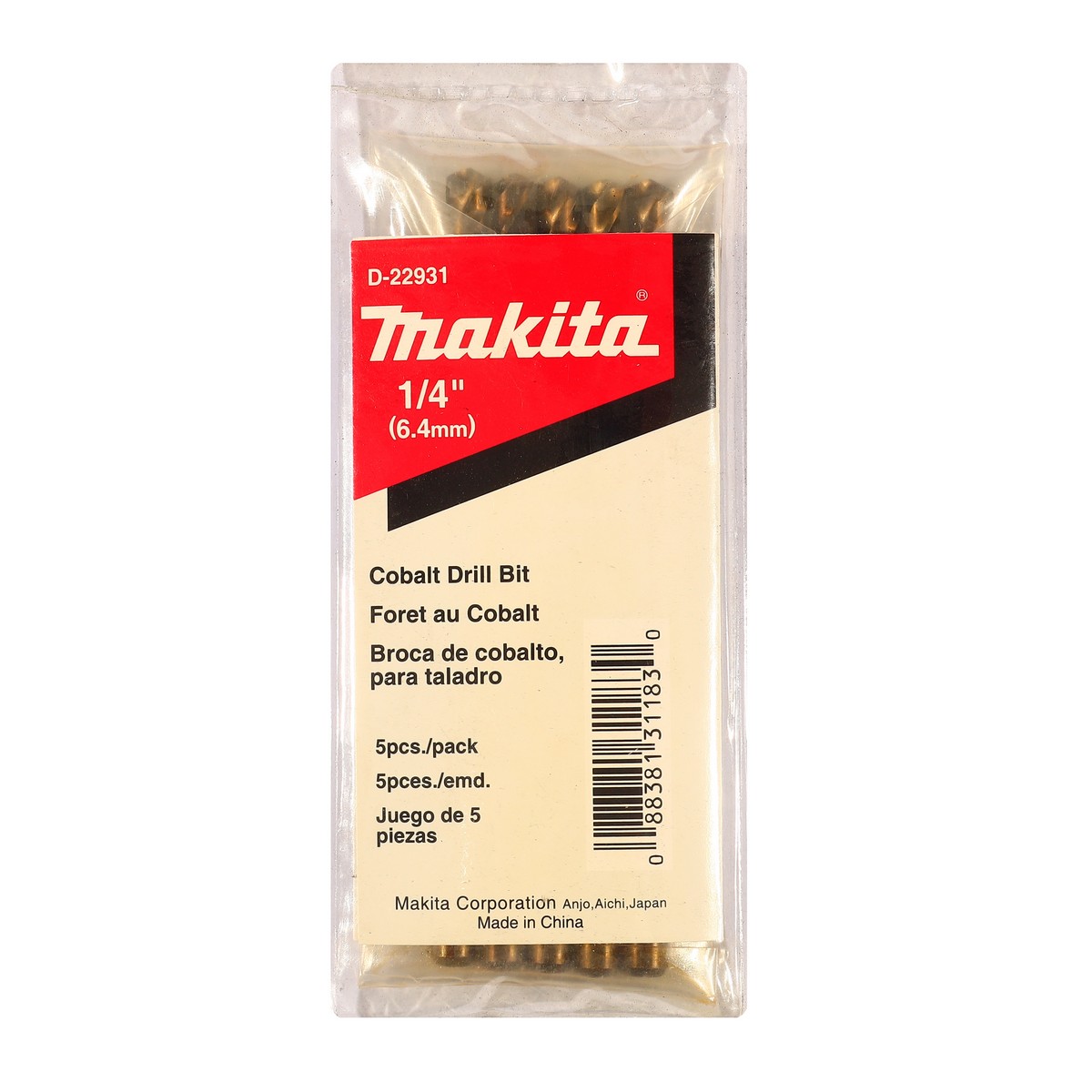 ดอกโคบอล์ท 1/4" (D-22931) MAKITA รุ่น 007820 ราคา ฿352.26