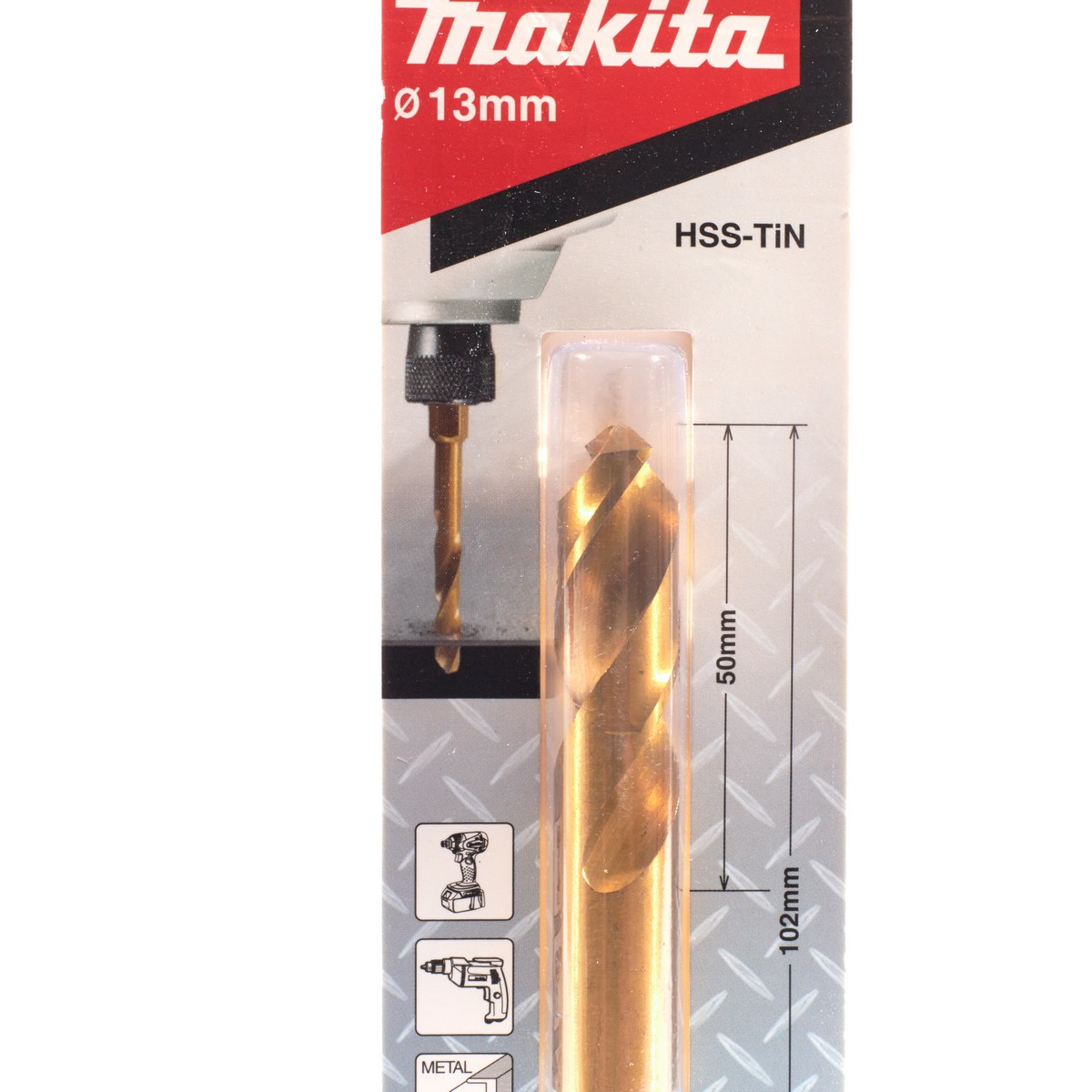ดอกเจาะเหล็กก้านหกเหลี่ยม 13 มม.(B-51079) MAKITA รุ่น 007982 รูปที่ 2