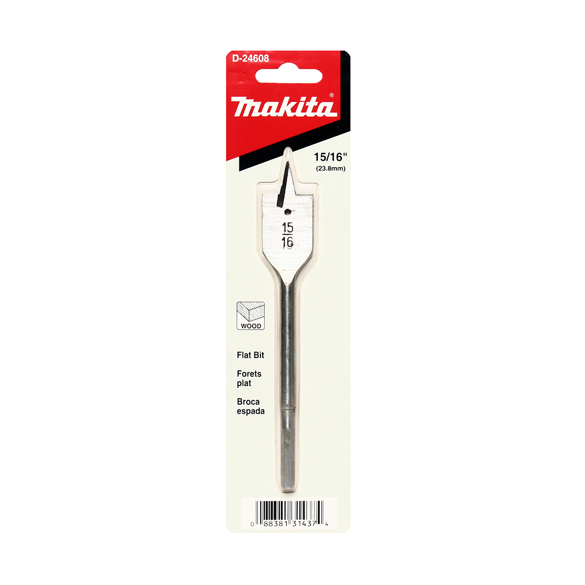 ดอกใบพาย 15/16" (D-24608) MAKITA รุ่น 008100 ราคา ฿64.89