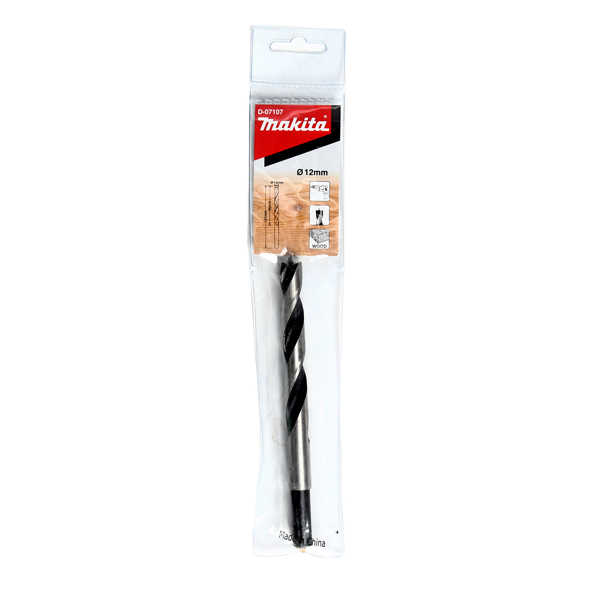 ดอกเจาะไม้ก้านกลม 12 X 151 มม. D-07107 MAKITA รุ่น 008990 ราคา ฿56.65