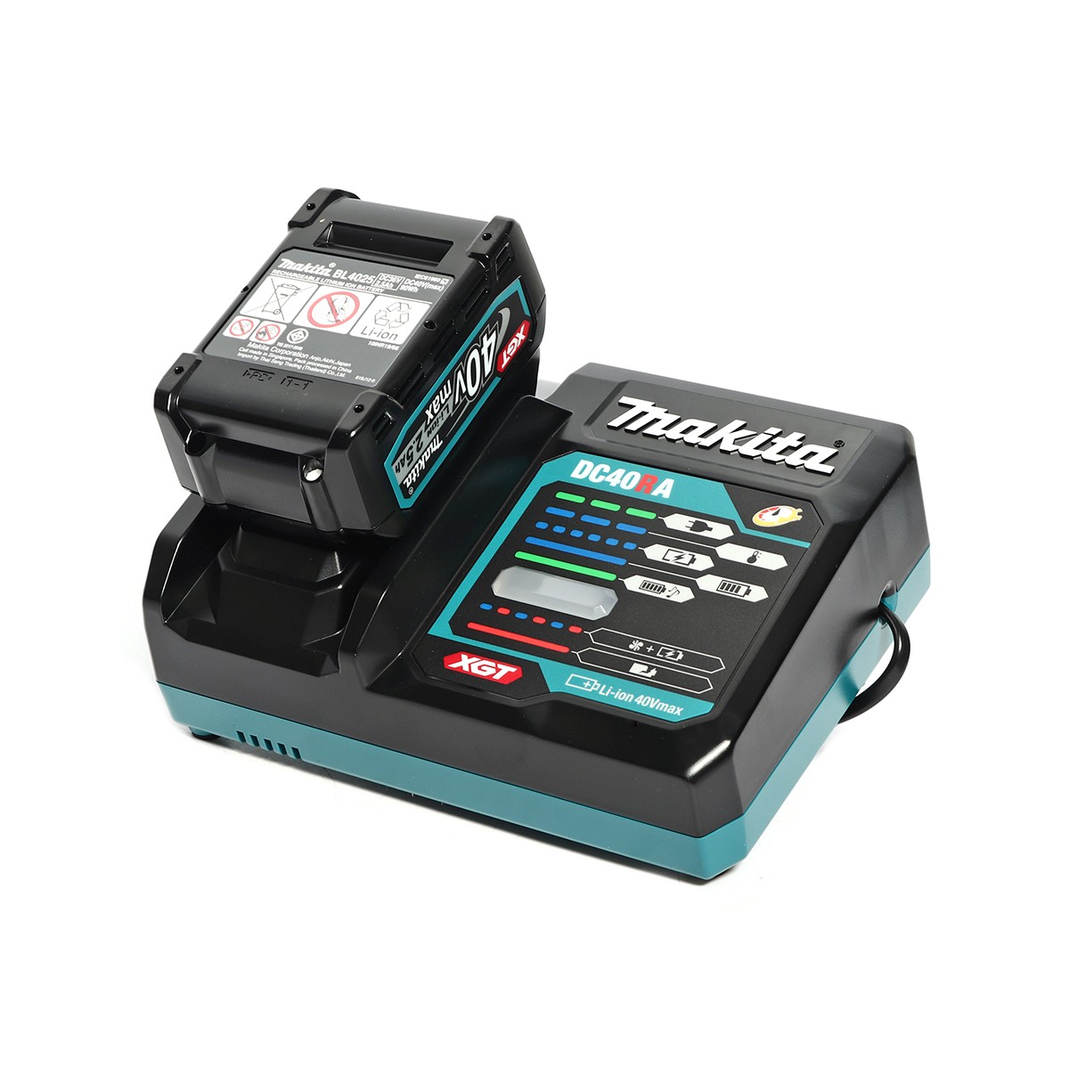 MAKITA 40V Battery and Charger Set Model MKP1G001: Battery BL4025 X2 + Rapid Charger DC40RA + MAKPAC Tool Case photo 2