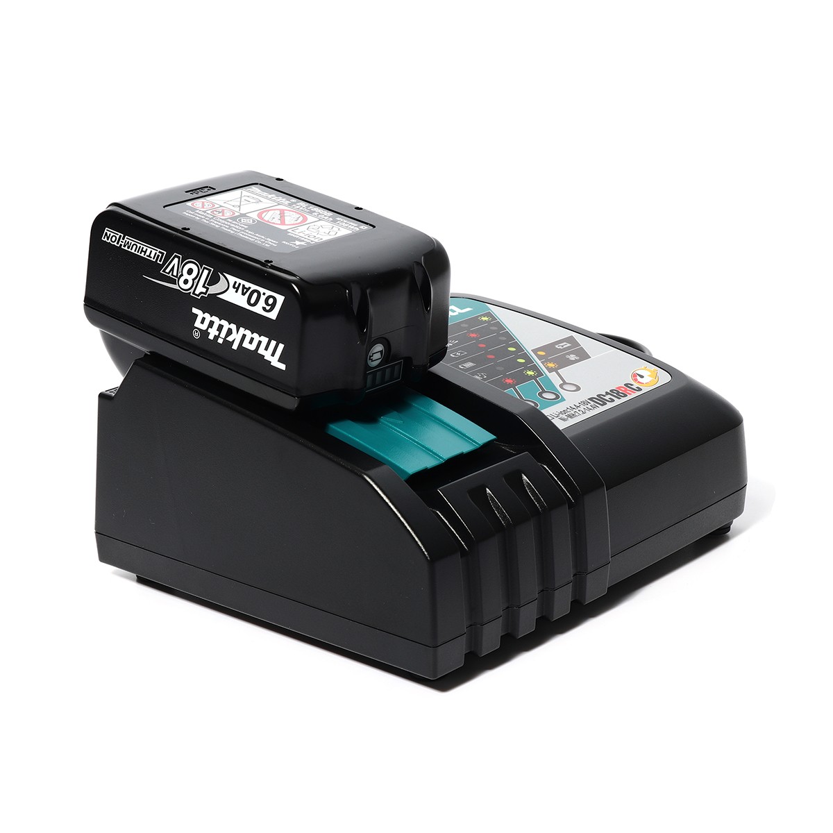 MAKITA 18V Battery and Charger Set Model MKP1RG182: Battery BL1860B X2 + Rapid Charger DC18RC + MAKPAC Tool Case photo 2