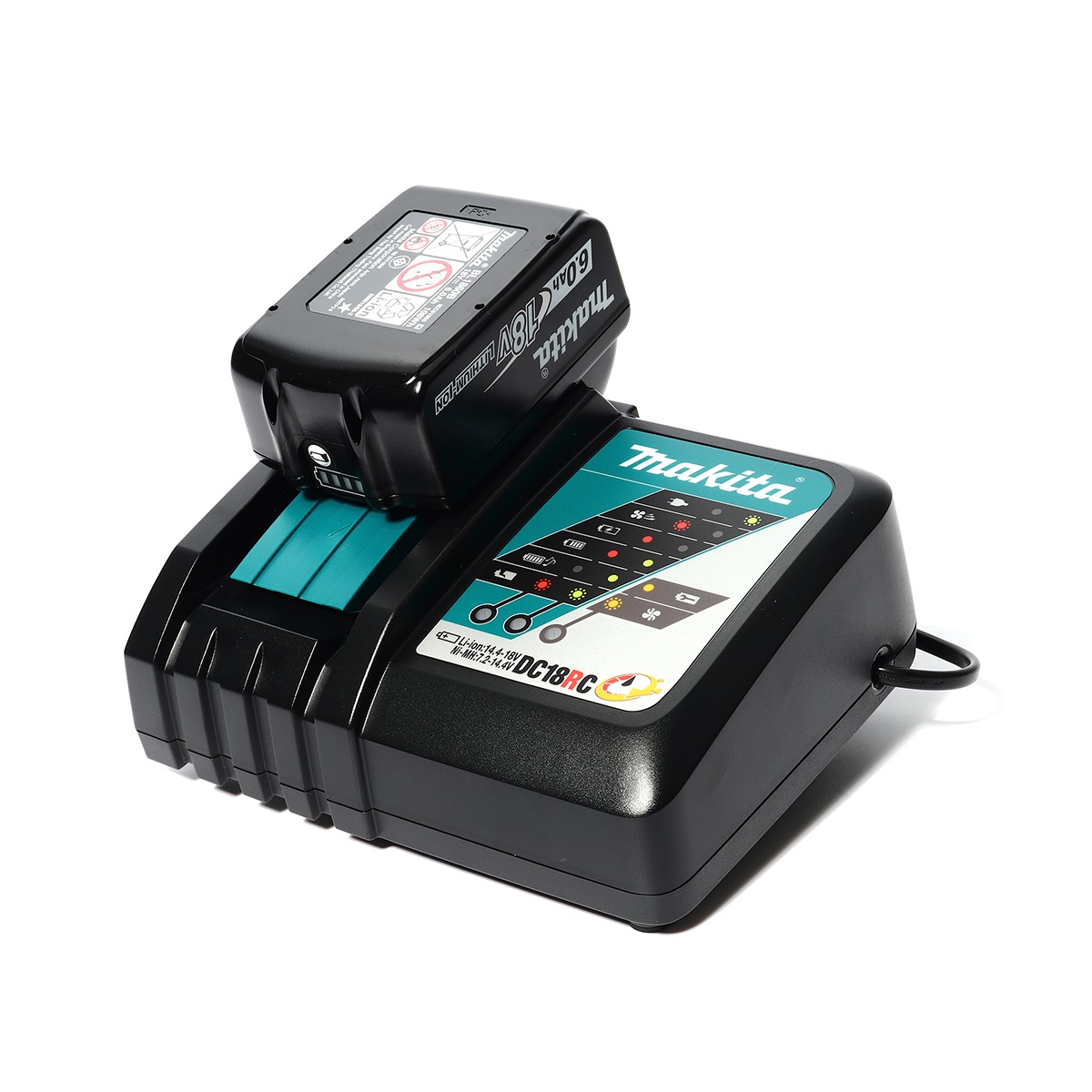 MAKITA 18V Battery and Charger Set Model MKP1RG182: Battery BL1860B X2 + Rapid Charger DC18RC + MAKPAC Tool Case photo 3