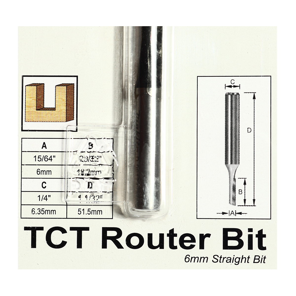 ดอกเร้าเตอร์ STRAIGHT BIT 6E(D-09173)1/4" MAKITA รุ่น MP3601B501 รูปที่ 3