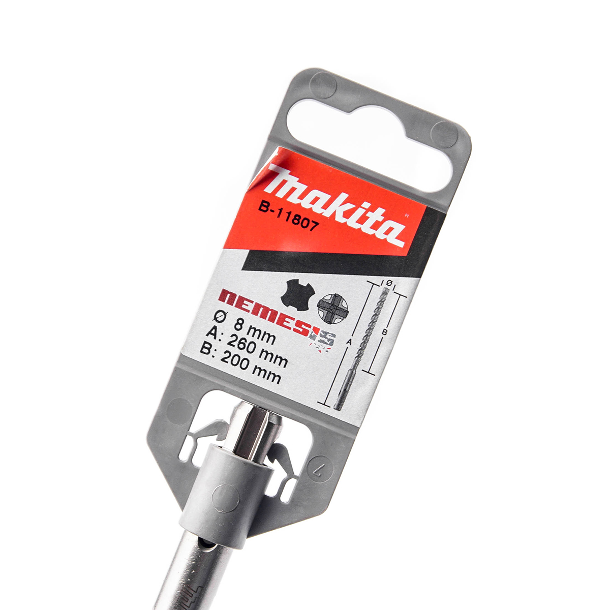 ดอก SDS PLUS 8.0 X 260MM NEMESIS MAKITA รุ่น B-11807 รูปที่ 4