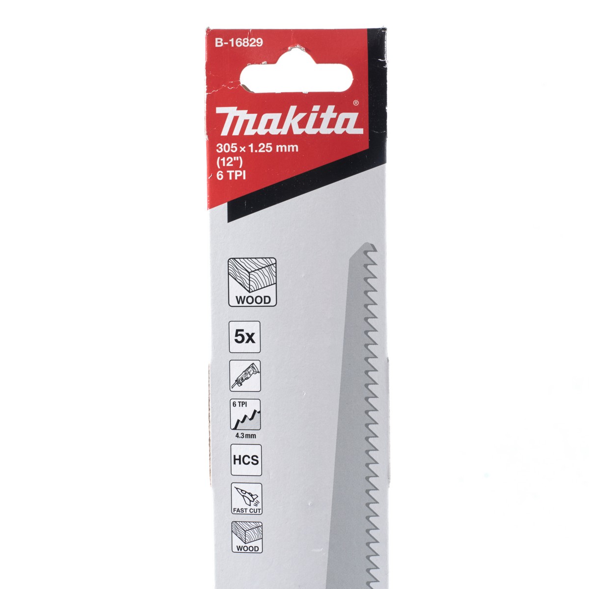 MAKITA RECIPROSAW BLADE WOOD 6T/305MM photo 2