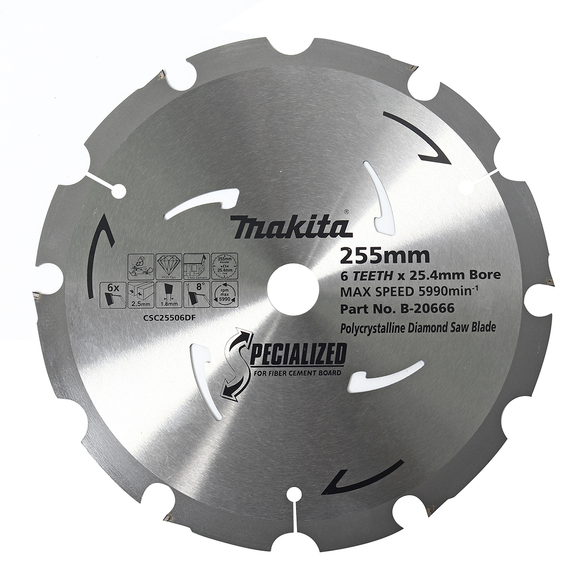 MAKITA BLADE FOR FIBER CEMENT BOARD 255MM X 6T photo 2
