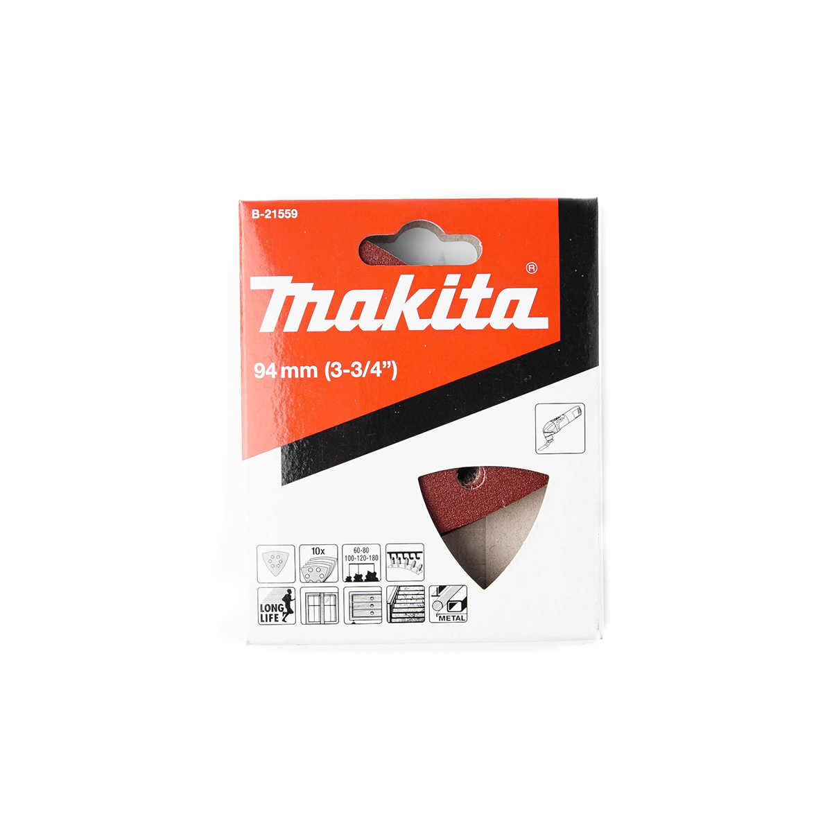 คละ 10/PC TM3000C (แดง-LONG)กระดาษทรายไม้ MAKITA รุ่น B-21559 ราคา ฿141.11