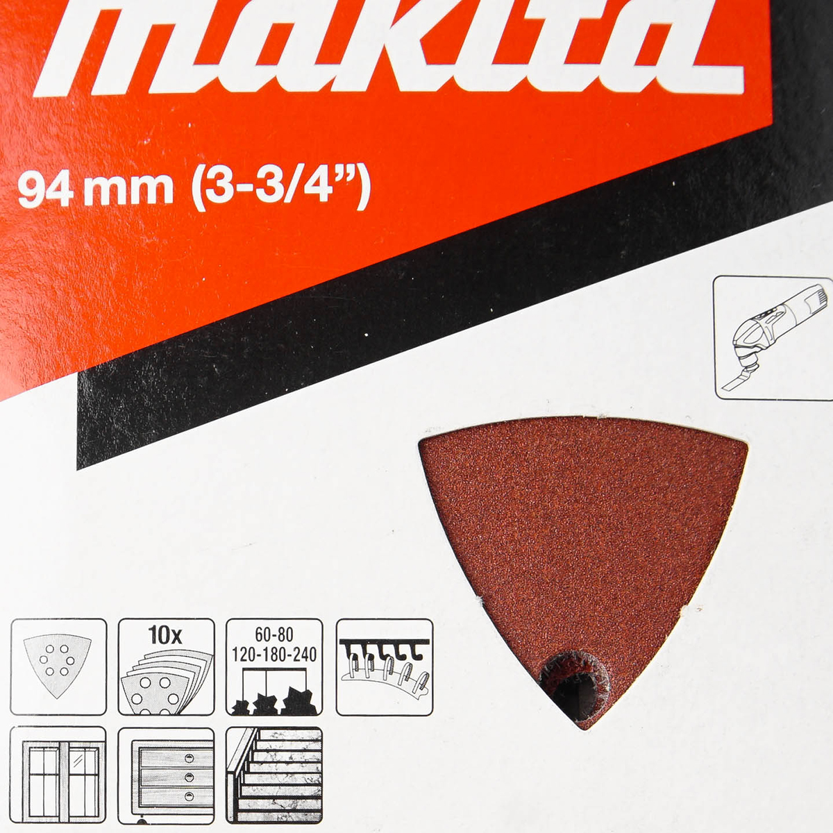 ใบ/PAC TM3000C(แดง)กระดาษทรายคละเบอร์ 10 MAKITA รุ่น B-21618 รูปที่ 2