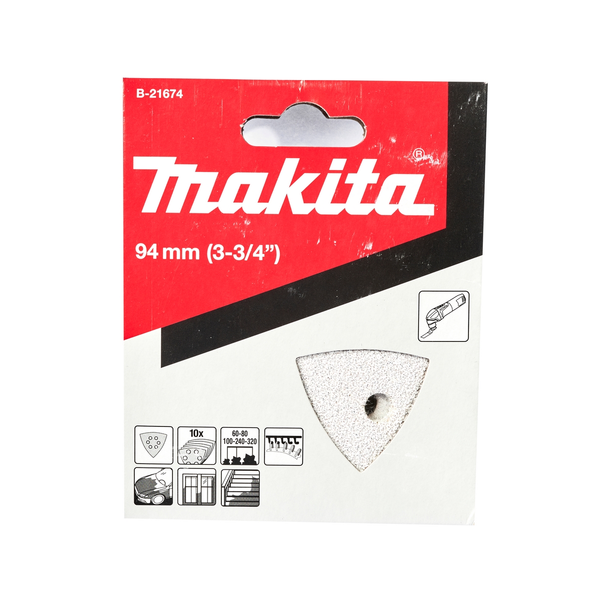 คละ 10/PC TM3000C(ขาว)กระดาษทรายลอกสี MAKITA รุ่น B-21674 ราคา ฿133.9