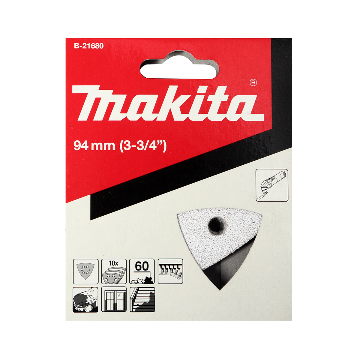 ใบ/P TM3000C(ขาว)กระดาษทรายลอกสี#240 10 MAKITA รุ่น B-21711 ราคา ฿132.87