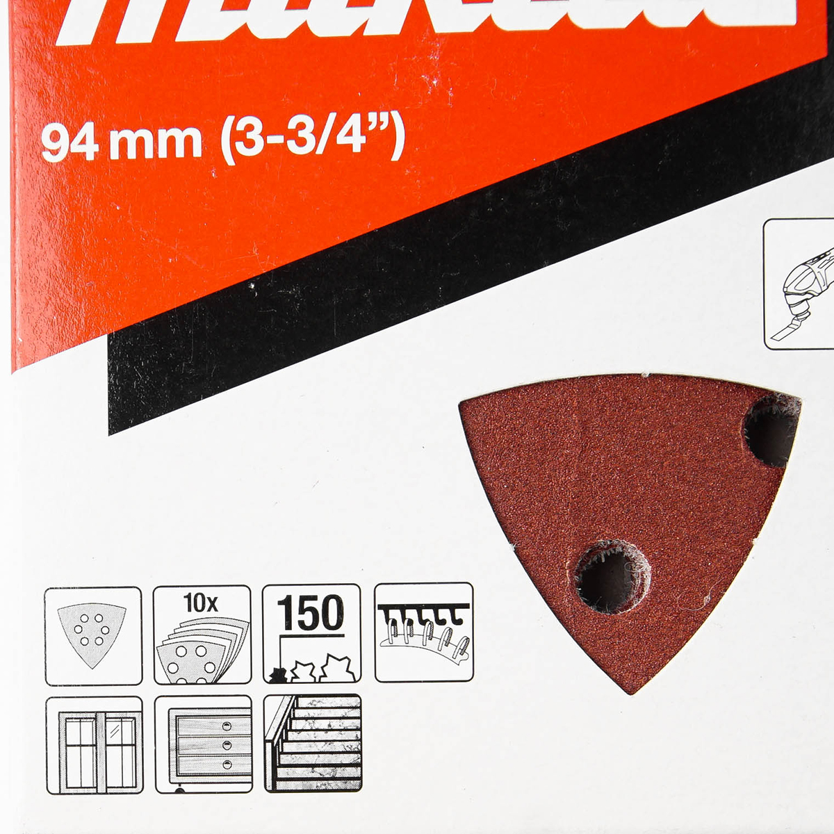 ใบ/PAC TM3000C(แดง)กระดาษทรายไม้#150 10 MAKITA รุ่น B-22953 รูปที่ 2