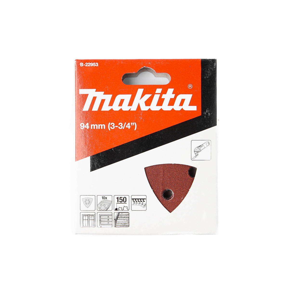ใบ/PAC TM3000C(แดง)กระดาษทรายไม้#150 10 MAKITA รุ่น B-22953 ราคา ฿119.48