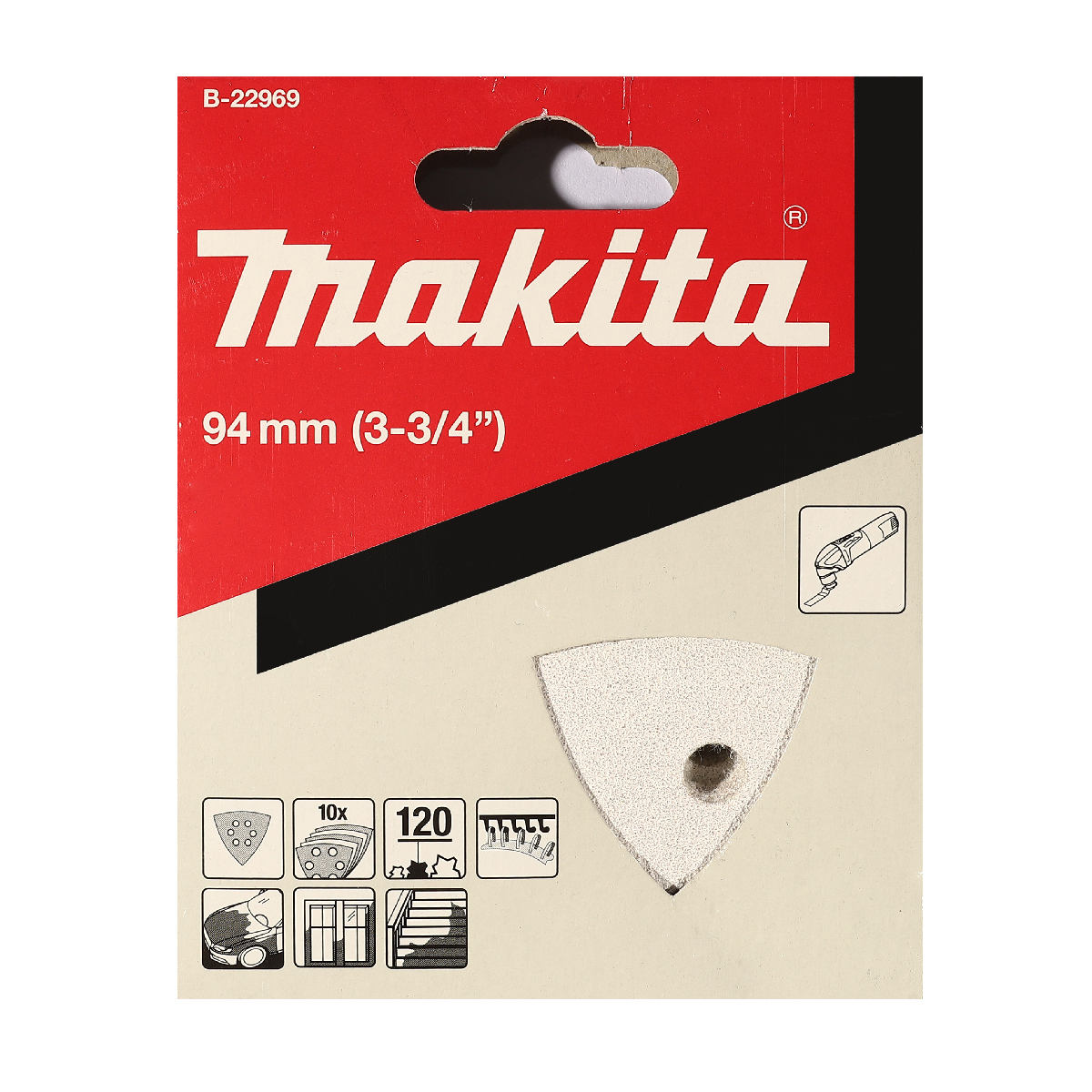 ใบ/PA TM3000C (ขาว)กระดาษทรายลอกสี#120 10 MAKITA รุ่น B-22969 ราคา ฿132.87