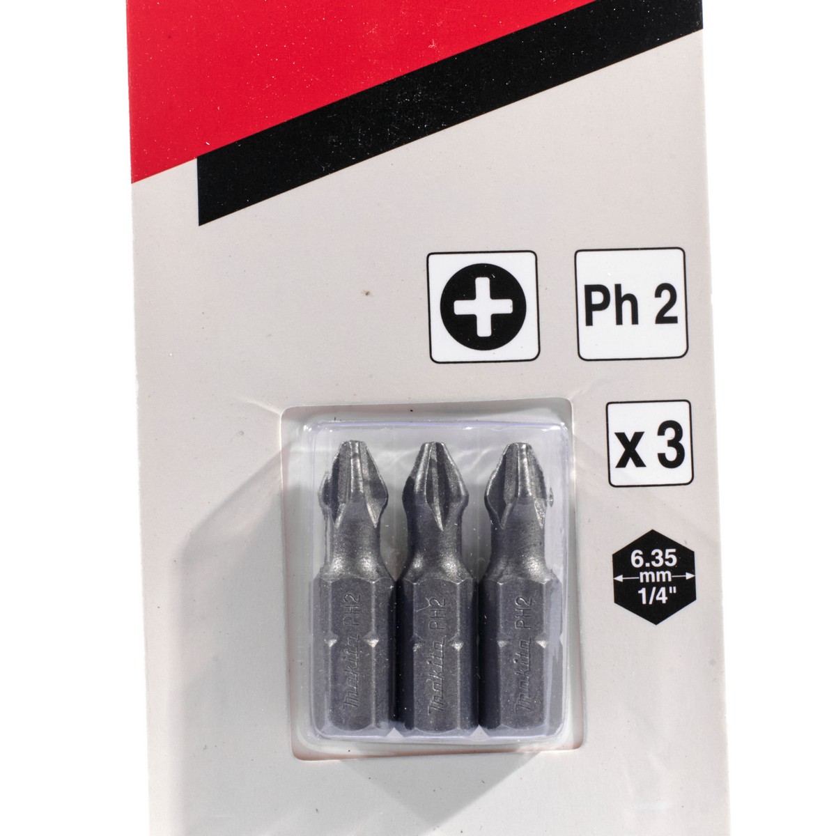 ดอกไขควง +PH-2 X 25MM (3 ดอก/ชุด) MAKITA รุ่น B-23466 รูปที่ 2