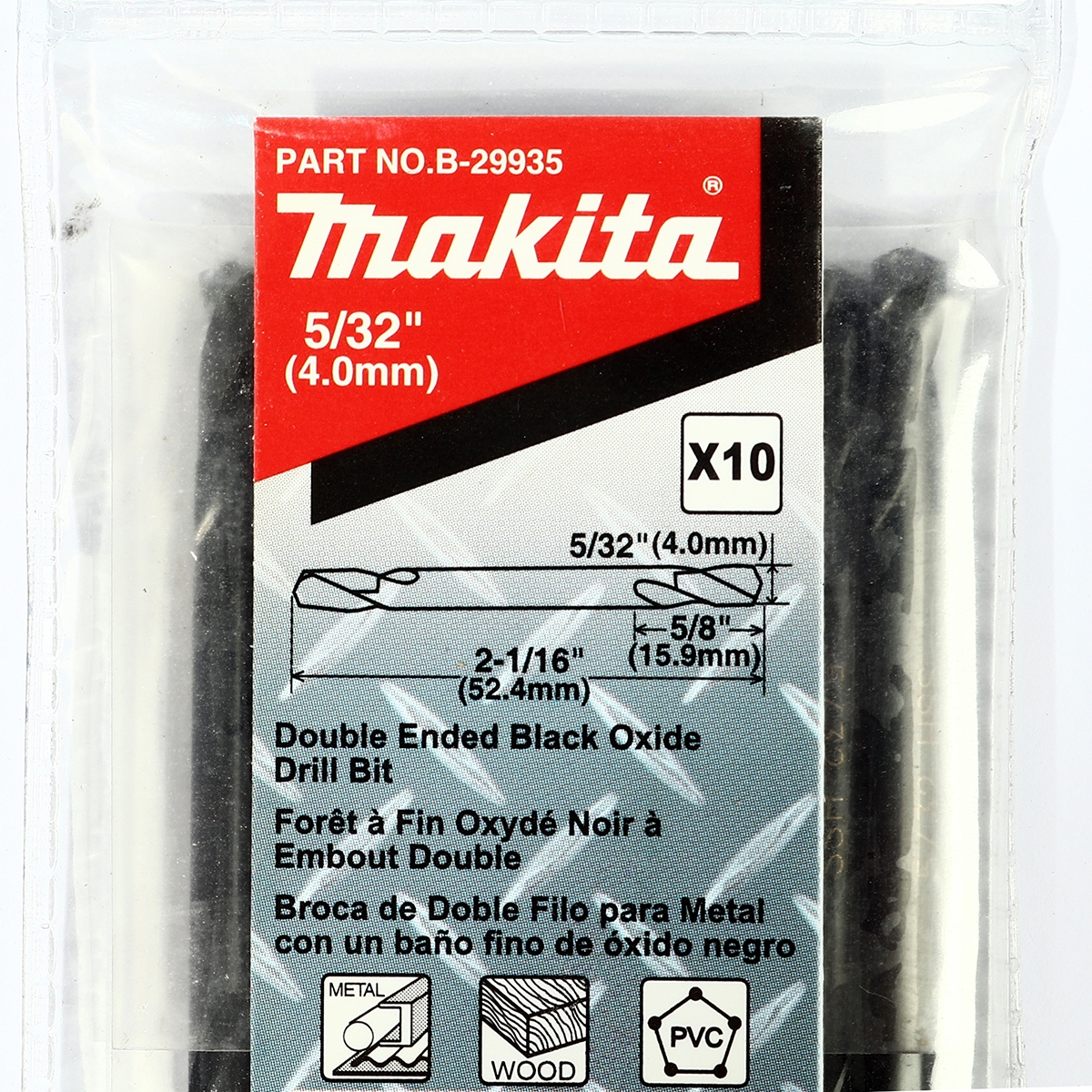 ดอกสว่าน HSS2 หัว 5/32" ยาว 2-3/16"(10P/1PAC) MAKITA รุ่น B-29935 รูปที่ 3