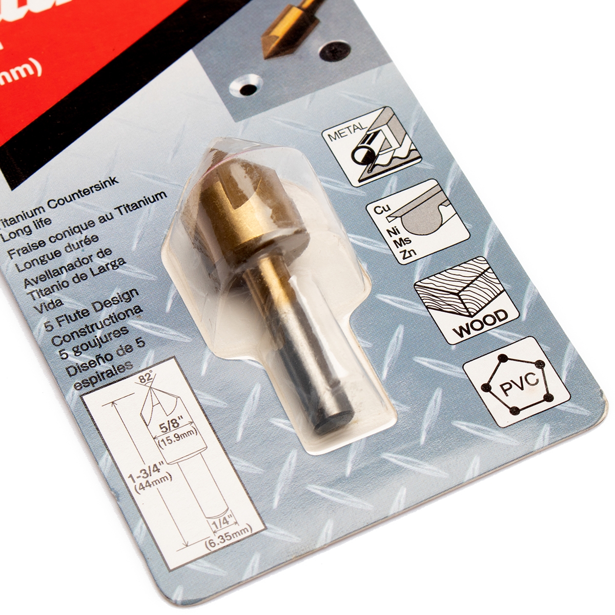 ดอก COUNTERSINK 82 องศา 5/8" ก้านตรง TIN MAKITA รุ่น B-30047 รูปที่ 3