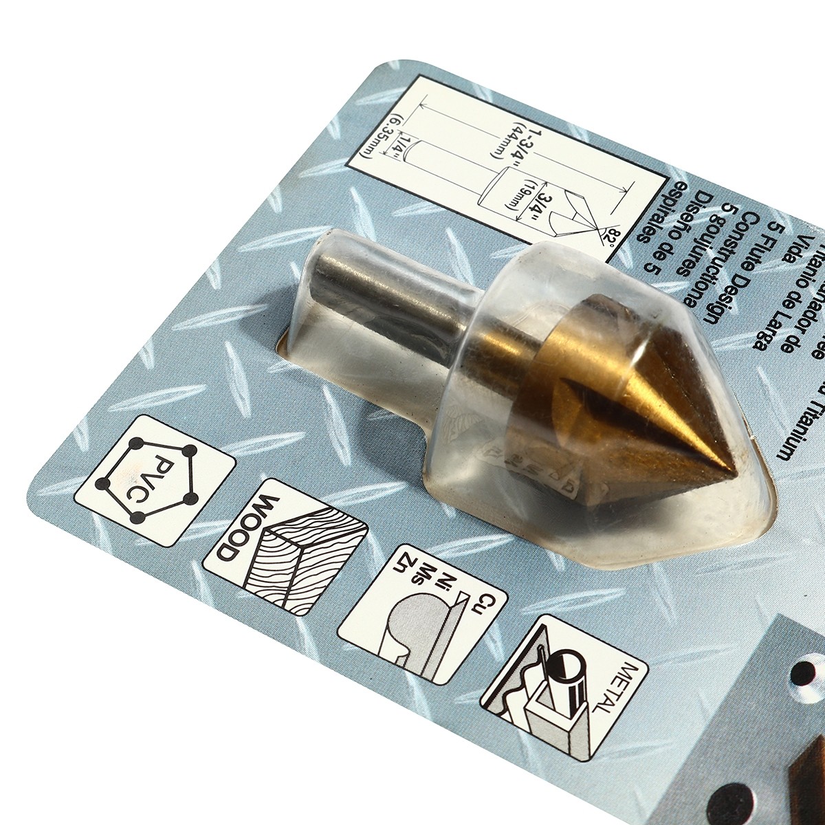 ดอก COUNTERSINK 82 องศา 3/4" ก้านตรง TIN MAKITA รุ่น B-30053 รูปที่ 3
