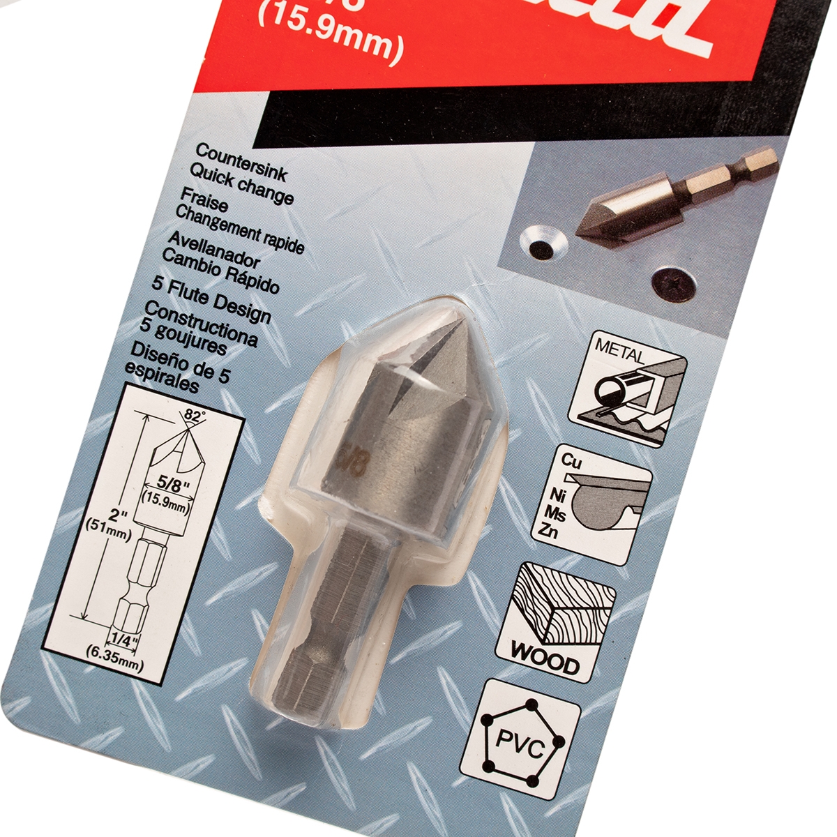 ดอก COUNTERSINK 82 องศา 5/8" ก้าน HEX TIN MAKITA รุ่น B-30075 รูปที่ 2