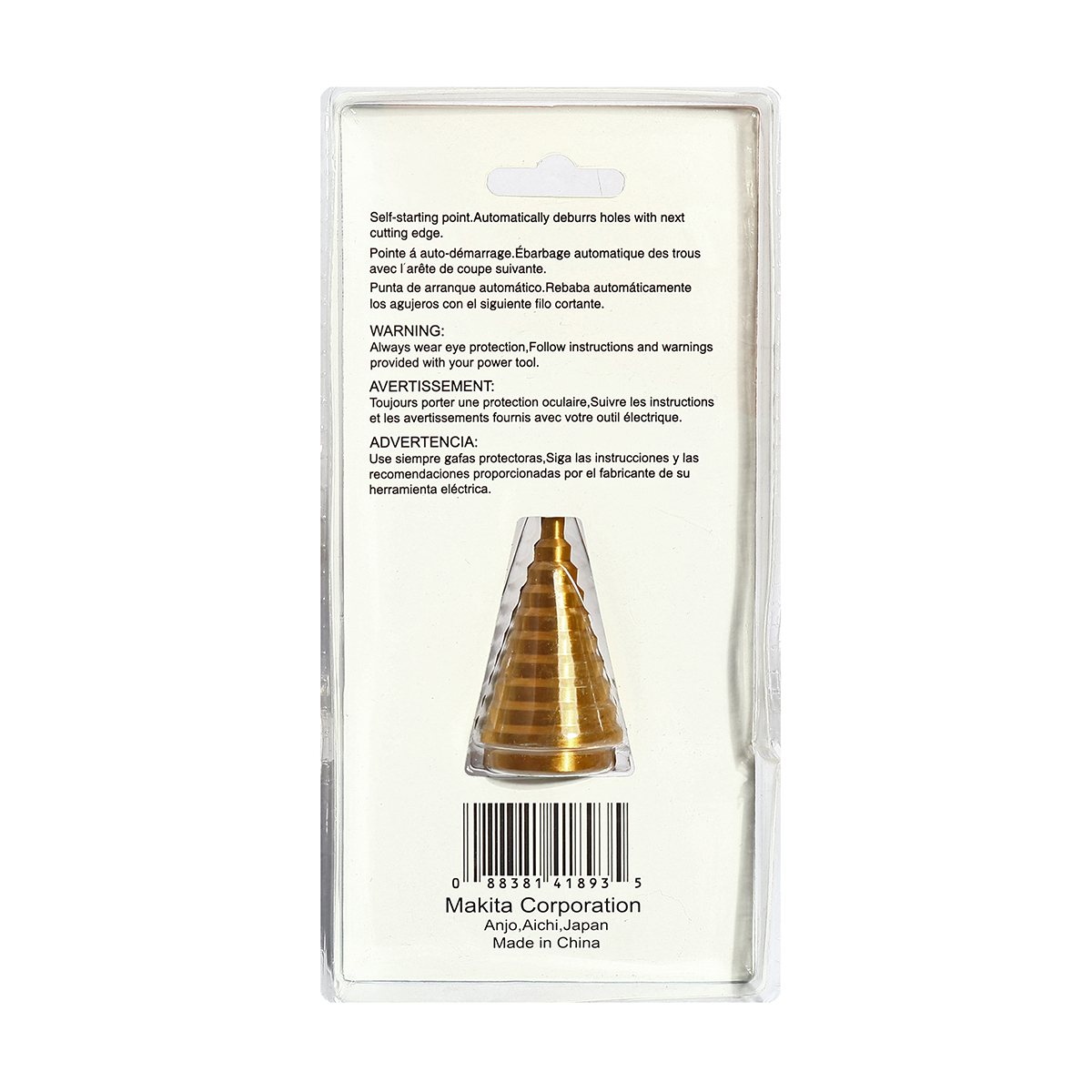 ดอก STEP DRILL 1/4" - 1-3/8" ร่องตรง TI-N MAKITA รุ่น B-31055 รูปที่ 2